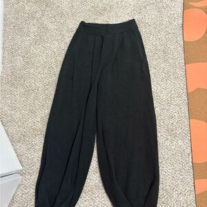 Free People Black Wide-Leg Pants
